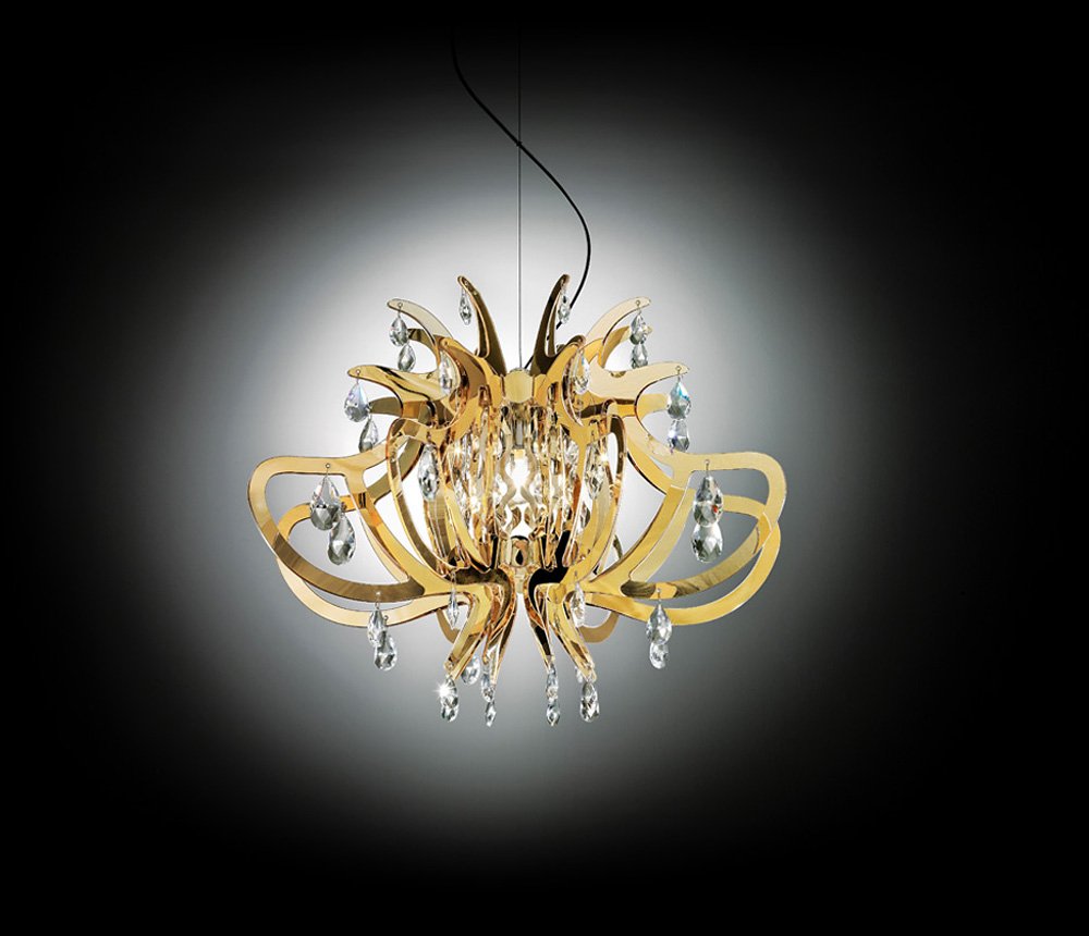 Подвесной светильник Lillibet Gold от Slamp LIL14SOS0000O SLAMP ДИЗАЙНЕРСКИЕ 243567 Золотой  - Вид №1