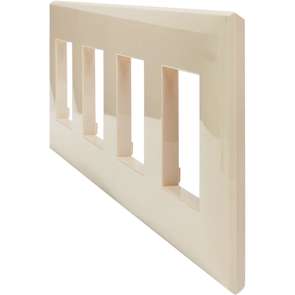 Рамка для розеток и выключателей DKC Avanti 4 поста цвет ванильная дымка STLM-2183299 - Вид №2