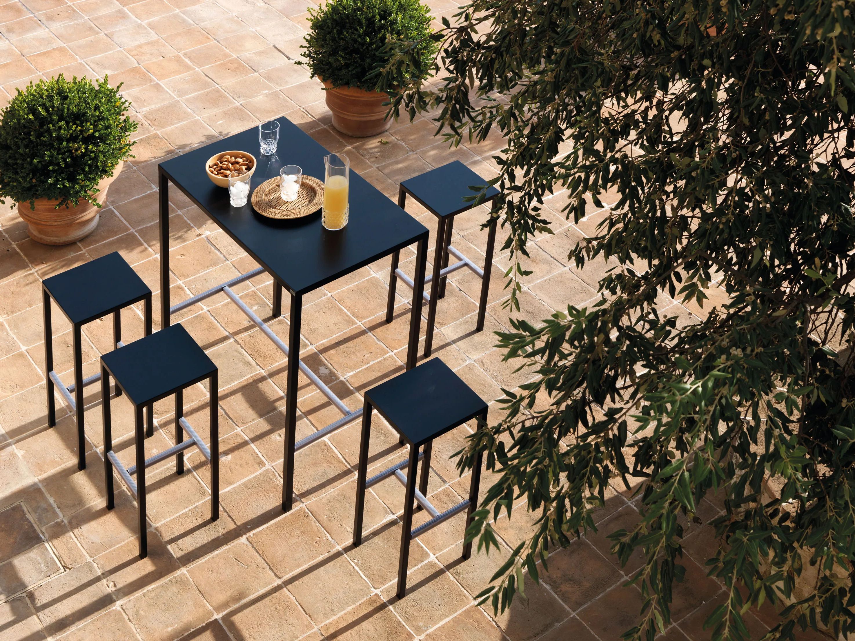 Высокий квадратный металлический садовый стол Vermobil SEASIDE ARCH-00134681 - Вид №4