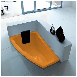 Ванна с аэромассажем оранжевая с золотом Gruppo treesse Asyx SXSTAV826COZ