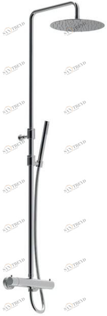 Rubinetteria Giulini Термостатический душевой набор с ручным душем с верхним душем Ego F8225wc-s-25x