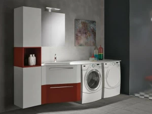 Gruppo Geromin Модульный шкаф для стирки из деревянных изделий с ящиками и раковиной Store excellent