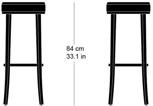 horgenglarus Высокий табурет из массива дерева  11-853  - Вид №2