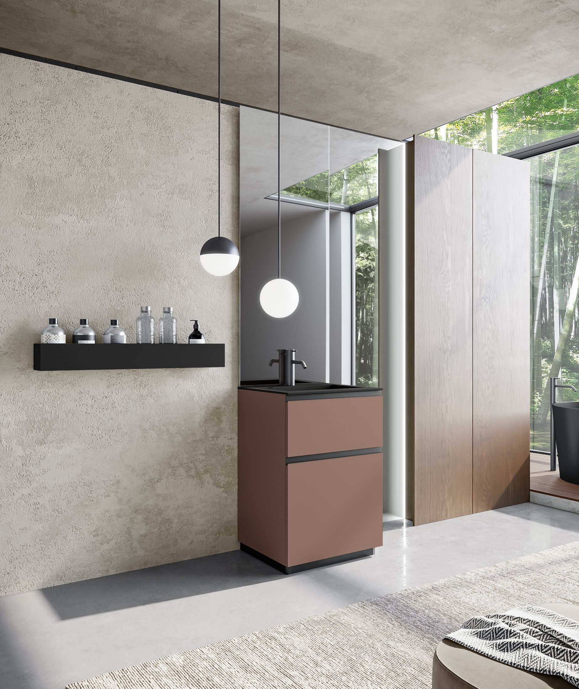 Шкаф для умывальника Fenix с зеркалом Birex Lapis ARCH-00081952 - Вид №1