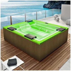 Бассейн Gruppo Treesse Zen PRO-V202P-PL-S прямоугольный spa с гидромассажем аэромассажем хромотерапией встроенный салатовый