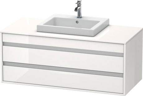 KT675602121 Тумбочка подвесная Ketho #KT6756 1200 x 550 мм Орех темный декор Duravit - Вид №2