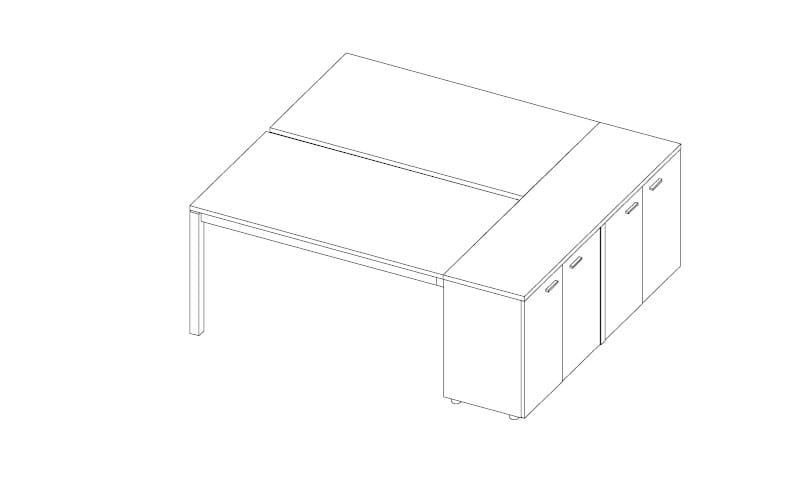 Модульный рабочий стол Quadrifoglio Group дизайн-офис ARCH-00089584 - Вид №18