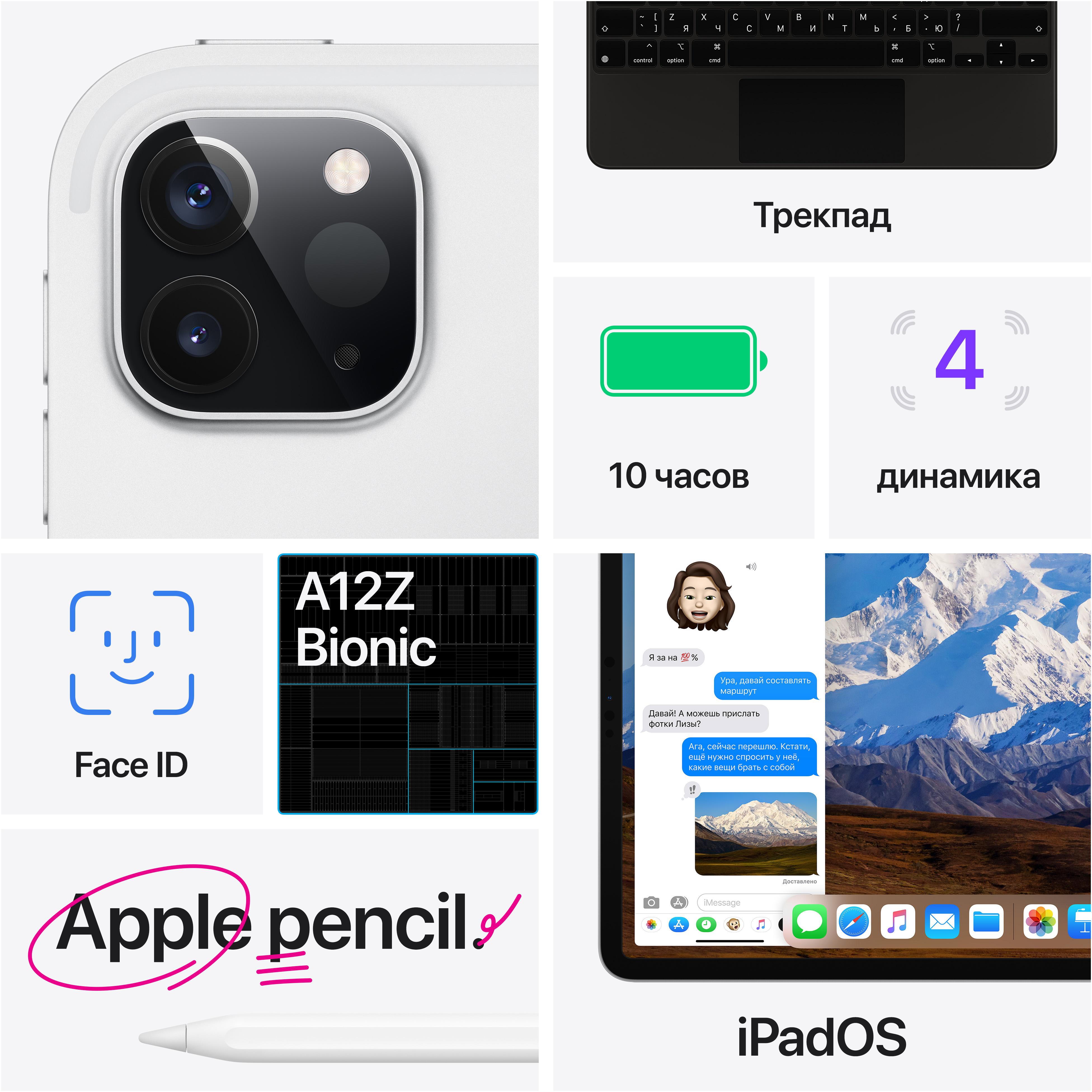 MXE82RU/A 11-inch ipad pro wi‑fi + cellular 1tb - space grey Apple Santreyd  - Вид №8