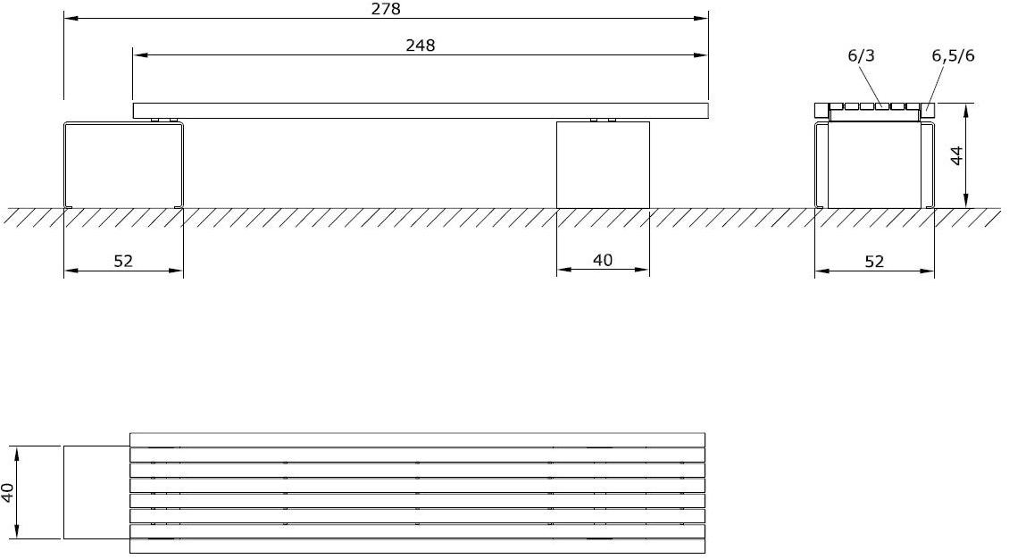 Euroform W Деревянная скамейка без спинки  387  - Вид №3