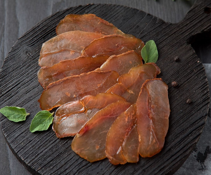 8726 Бастурма из индейки (нарезка) Вкусляндия  - Вид №1