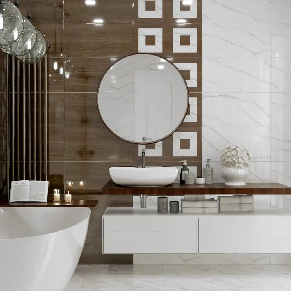 Нефрит-Керамика Луксор: настенная плитка под коричневое дерево 30x60 см 89232582 STLM-0948620