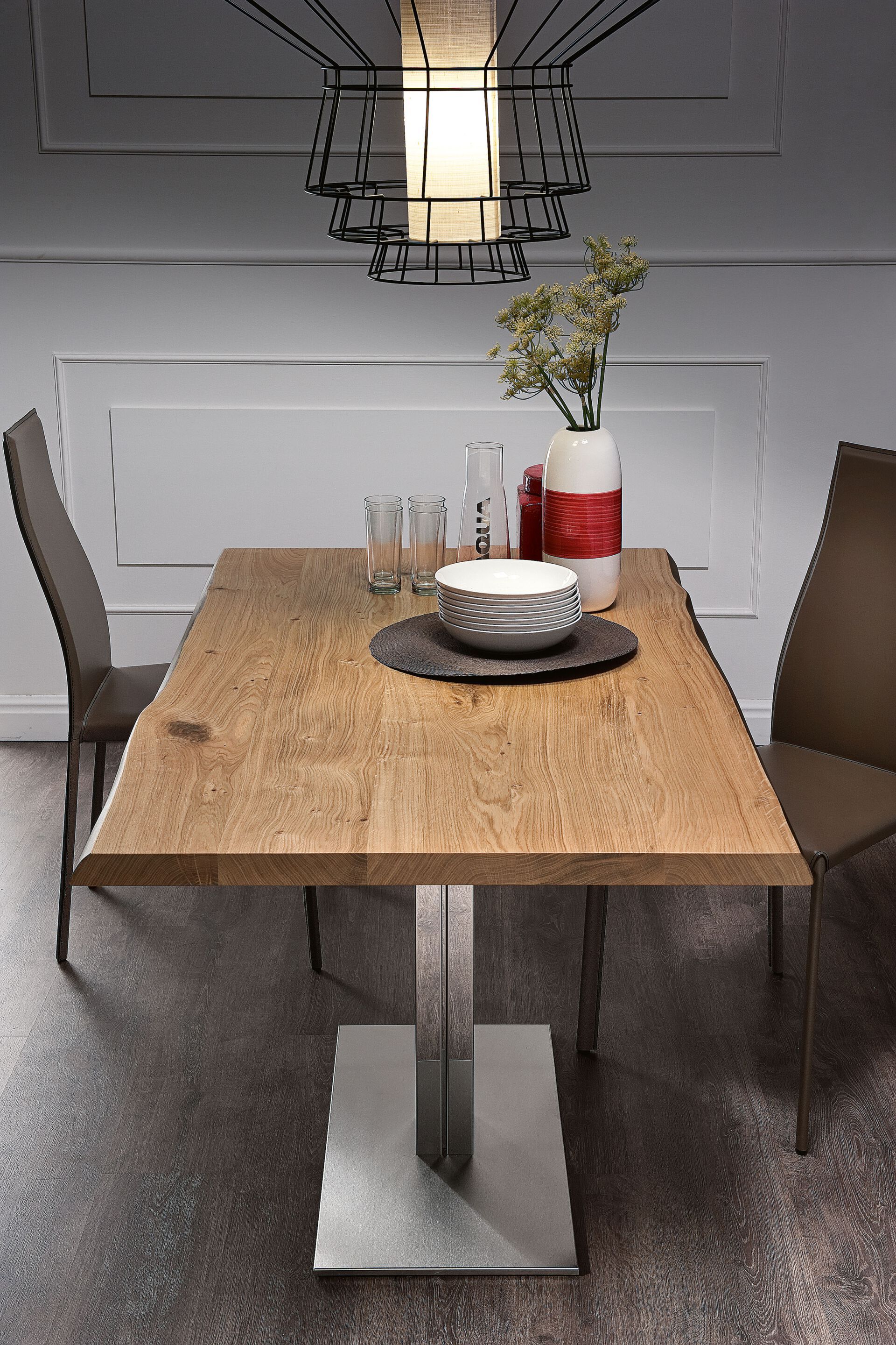 Прямоугольный стол из нержавеющей стали и дерева Cattelan italia ELVIS WOOD ARCH-00087081 - Вид №3