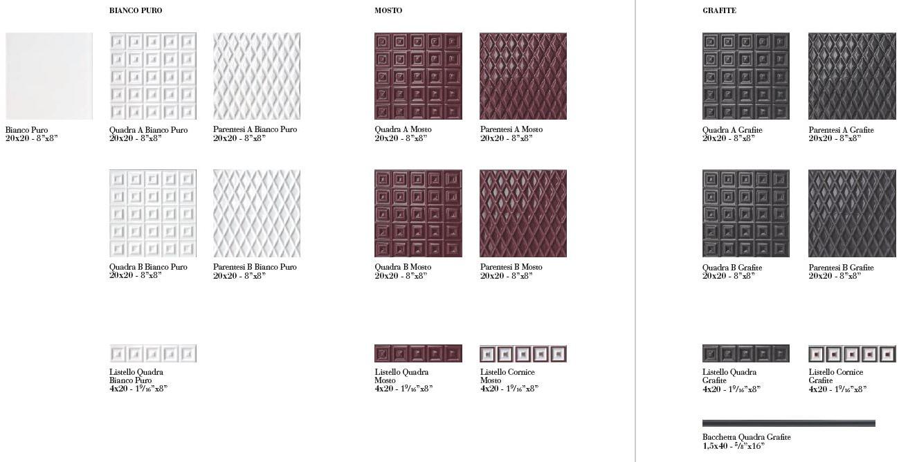 Cerasarda Белая керамическая трехмерная поверхностная плитка Parentesi quadra Https://www.cerasard - Вид №62