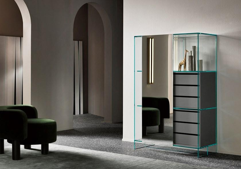 Tonelli Design Буфет из зеркального стекла с раздвижными дверцами с ящиками Shoji sun-id-1476988 - Вид №1