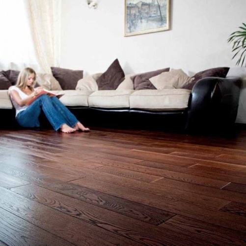 Массивная доска Parketoff Классика Мускат Дуб с брашью (Текстурированная) 900х125 мм 2600300409 - Вид №2