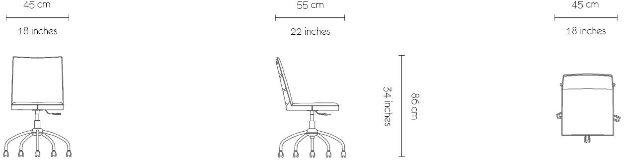 MORADA Кожаное вращающееся кресло с 5 спицами Cubé Cubé dskc Cube - Вид №4