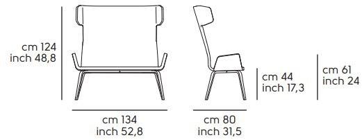 Midj Диван из ткани с высокой спинкой Light sun-id-1407759 - Вид №2
