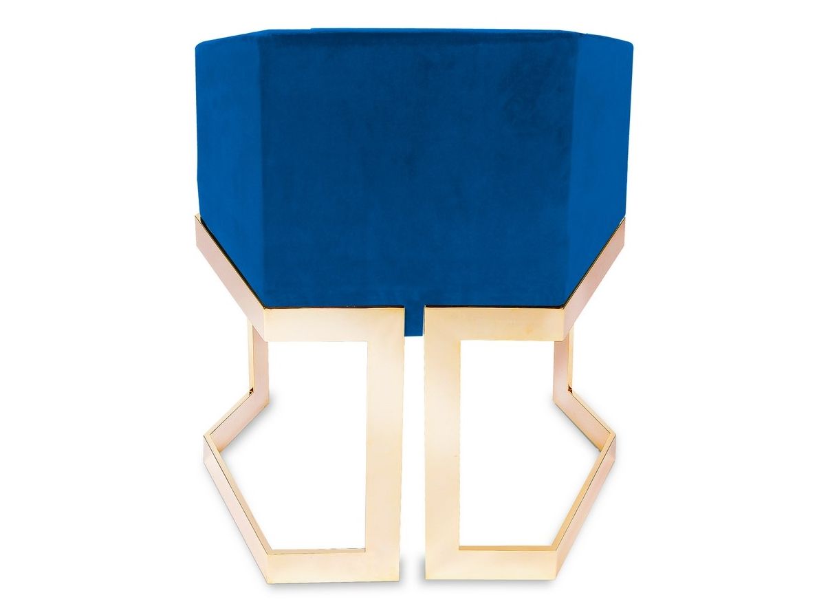 Мягкое бархатное кресло и латунное основание ROYAL STRANGER THE HIVE ARCH-00035233 - Вид №3