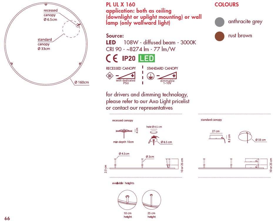 AXOLIGHT Настенный светильник из алюминия U-light sun-id-1406038 - Вид №4