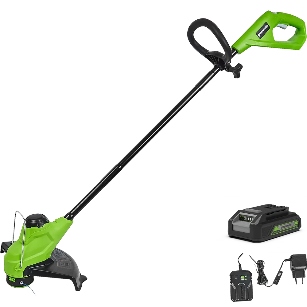 Триммер аккумуляторный GreenWorks 2107207 24 В 1x2 Ач АКБ и ЗУ входит в комплект 85030192 STLM-2096540 