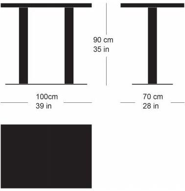 horgenglarus Прямоугольный деревянный высокий стол sun-id-1437772 - Вид №3
