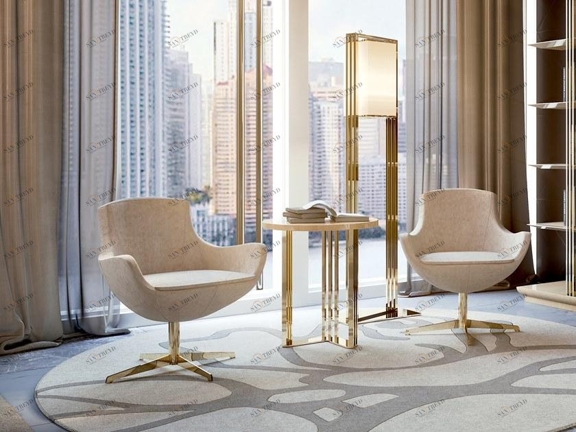 Bizzotto Кресло из ткани с 4 спицами Symphony - infinity sun-id-1397036