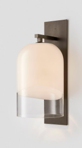 Алюминиевый и стеклянный светодиодный наружный настенный светильник