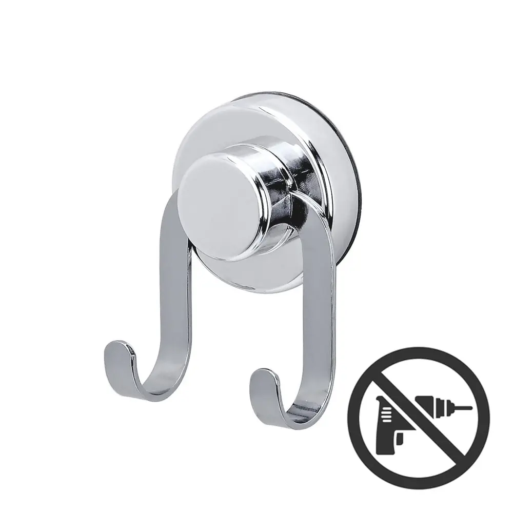 Крючок двухрожковый Sensea «Simply Lock» на присоске цвет хром 15308411 STLM-2128967 