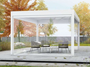 Алюминиевая самонесущая беседка с раздвижной крышкой