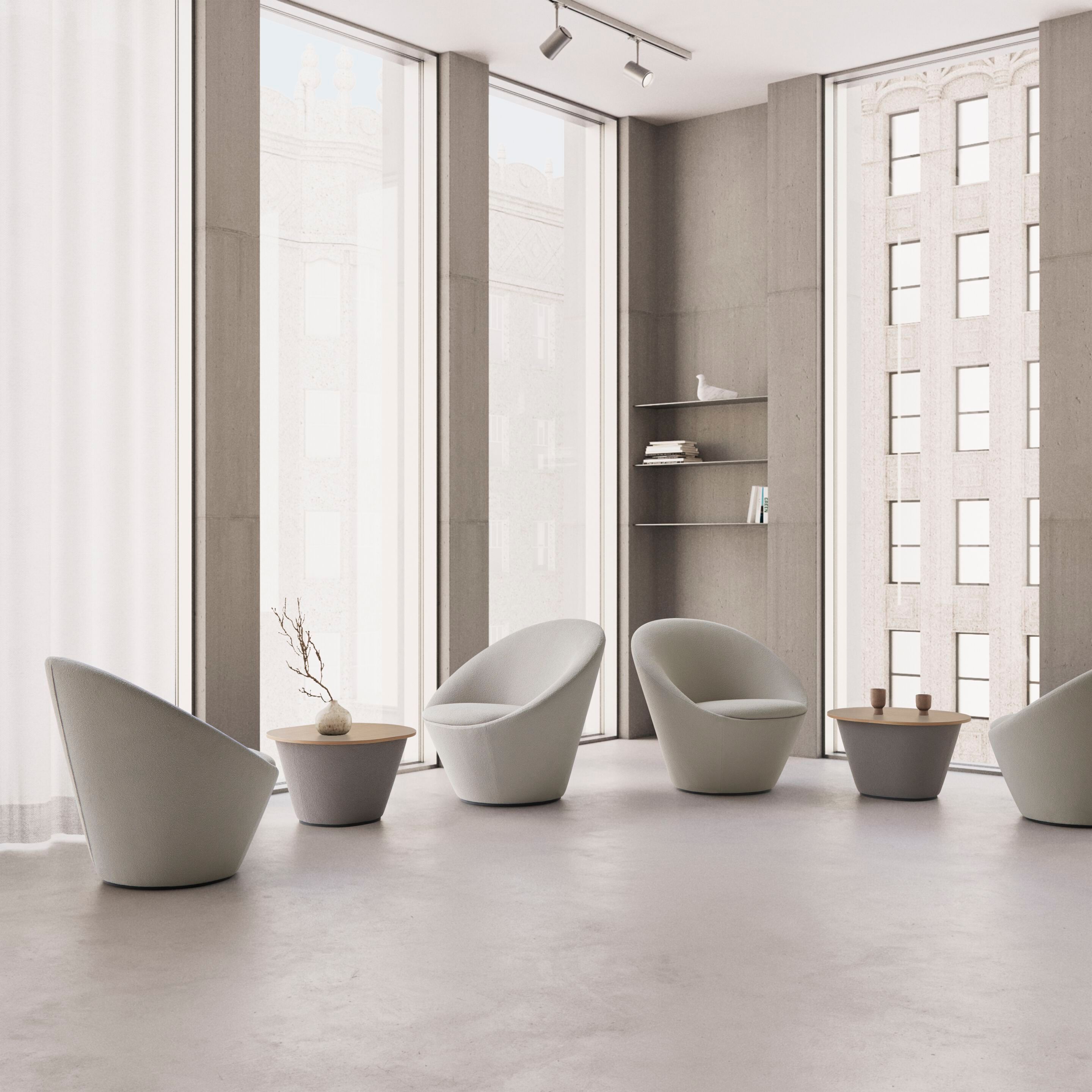 Журнальный столик из ткани с деревянной столешницей INCLASS Wabao ARCH-00010474 - Вид №3