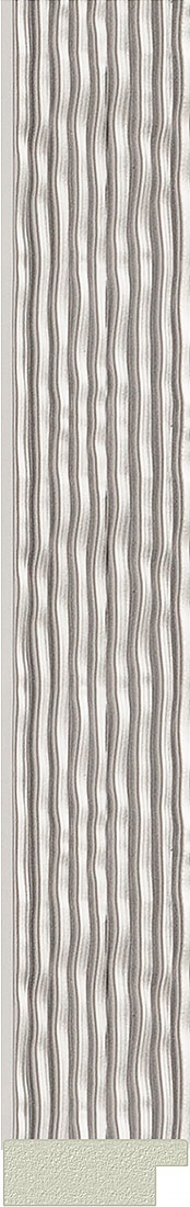 BY 7011 Зеркало в багетной раме - волна алюминий 46 mm EVOFORM Octagon - Вид №3