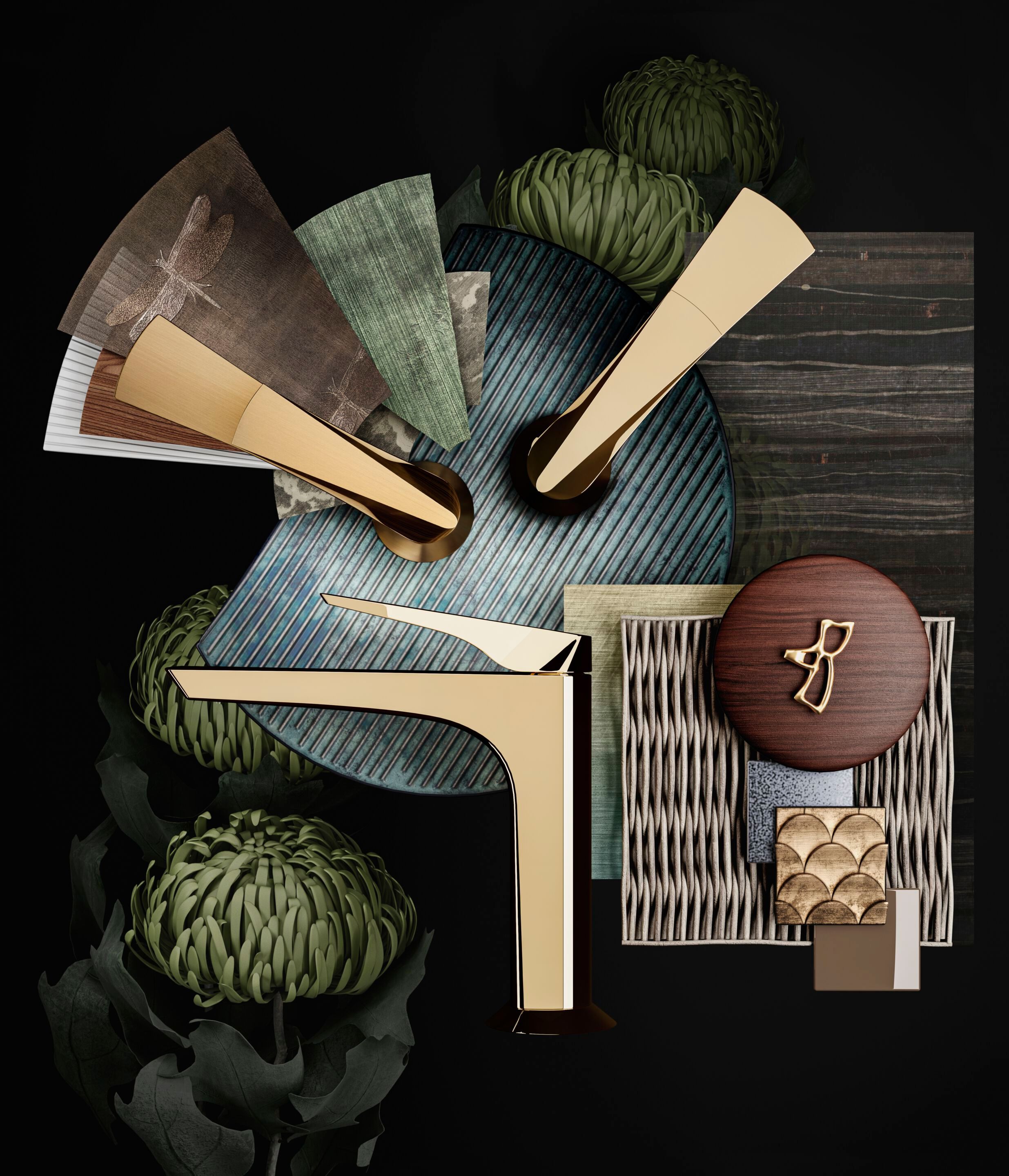 Смеситель для раковины из хромированной латуни со сливом Gessi вентилятор ARCH-00036945 - Вид №2