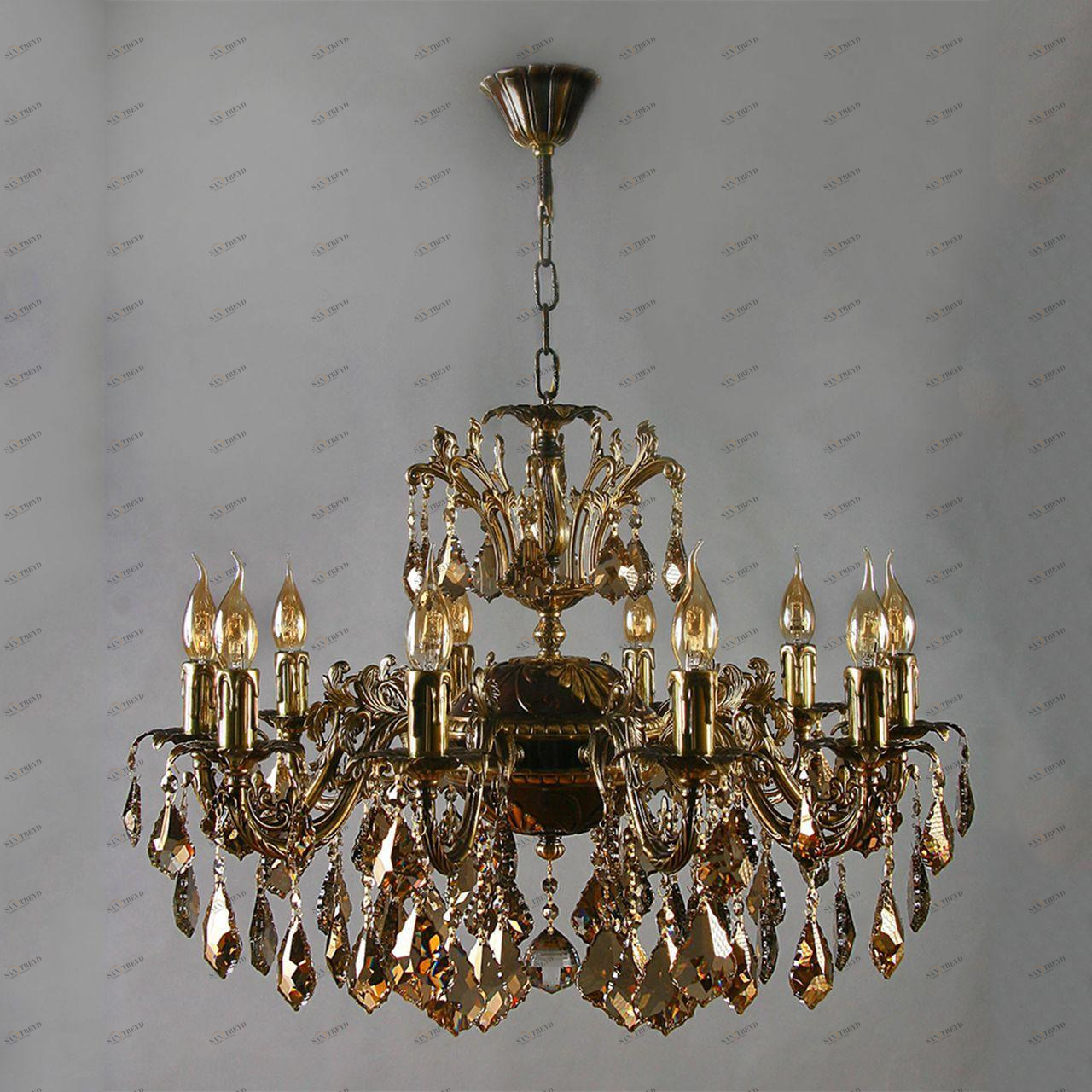 Подвесная люстра Ambiente Granada 2118/10 PB Honey Leaf бронза AMBIENTE ДИЗАЙНЕРСКИЕ, GRANADA 188270 Бронза 