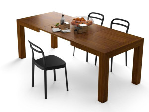 Прямоугольный выдвижной обеденный стол в меламине