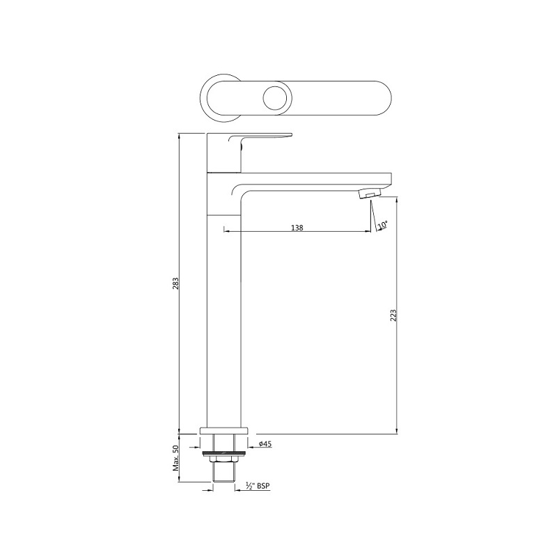 ORP-CHR-10021PM Кран для холодной воды Jaquar Ornamix Prime Santreyd  - Вид №1