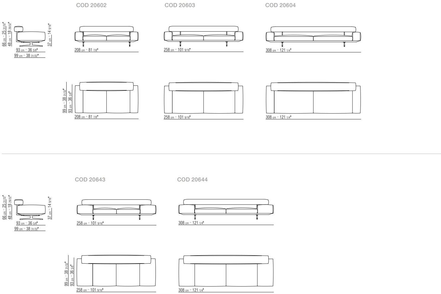 Flexform Секционный диван со съемным чехлом из ткани Wing sun-id-1453994 - Вид №2