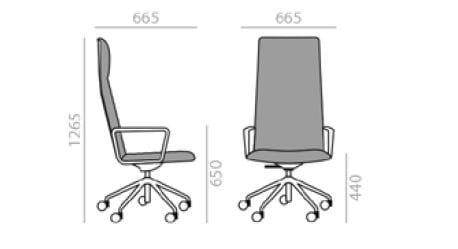 Кожаный офисный стул с высокой спинкой Andreu World Flex Executive ARCH-00030269 - Вид №3