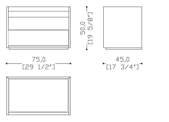 Деревянная и стеклянная тумбочка с освещением Sicis Seneca ARCH-00023136 - Вид №2
