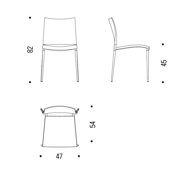 Штабелируемый стул из полиэфирного волокна Desalto песок ARCH-00128803 - Вид №7