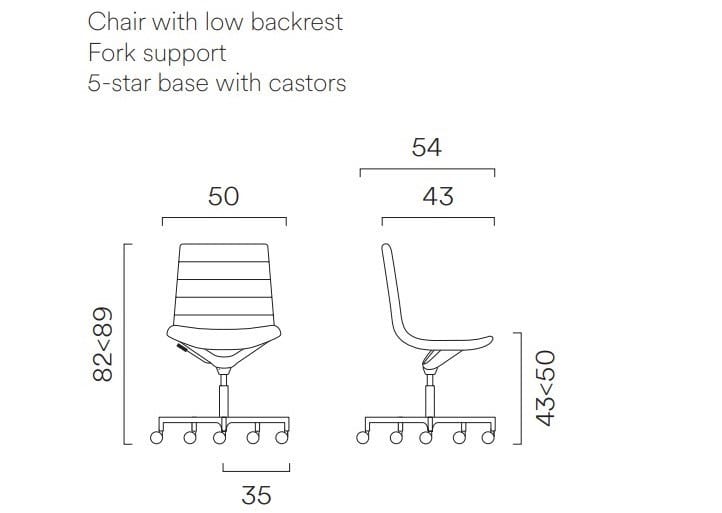 5-спицевое кожаное офисное кресло с огнестойкой обивкой FREZZA Key ARCH-00062195 - Вид №2