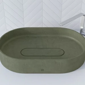 WВ608OLIVKOVYJ Накладная раковина на столешницу  овальная BetOn