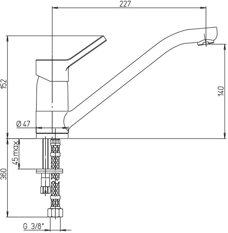 Paini Arena 92CR573KM смеситель для кухни - Вид №2