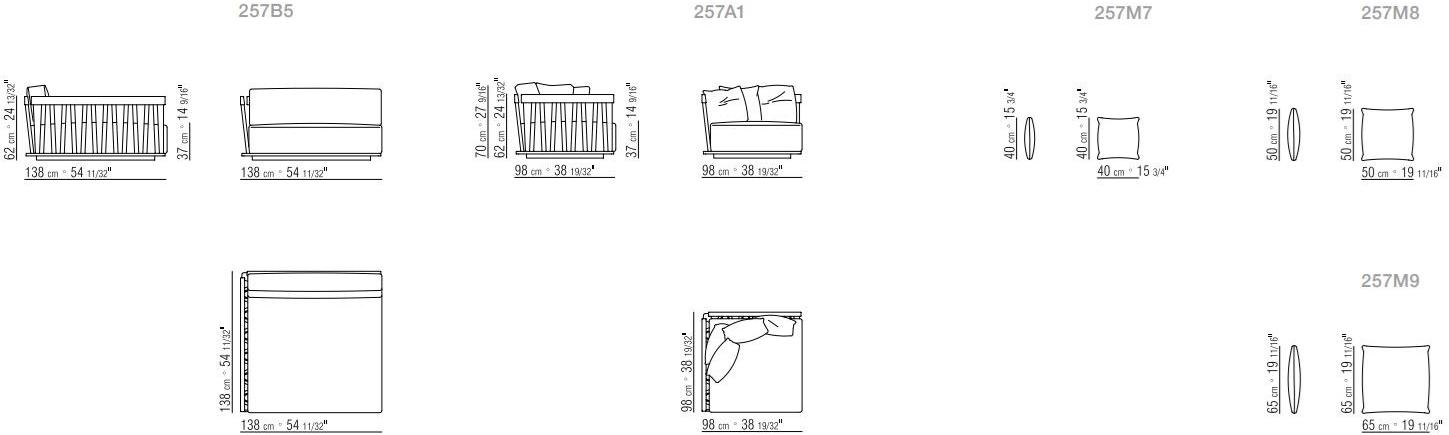 Flexform Модульный уличный диван со съемным чехлом из ткани sun-id-1468634 - Вид №8