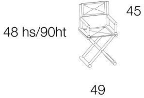 Caroti Режиссерское кресло в коже Via montenapoleone 1075/p  - Вид №3