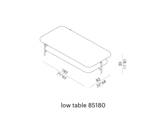 Прямоугольный журнальный столик Meridiani ADRIAN ARCH-00006112 - Вид №3