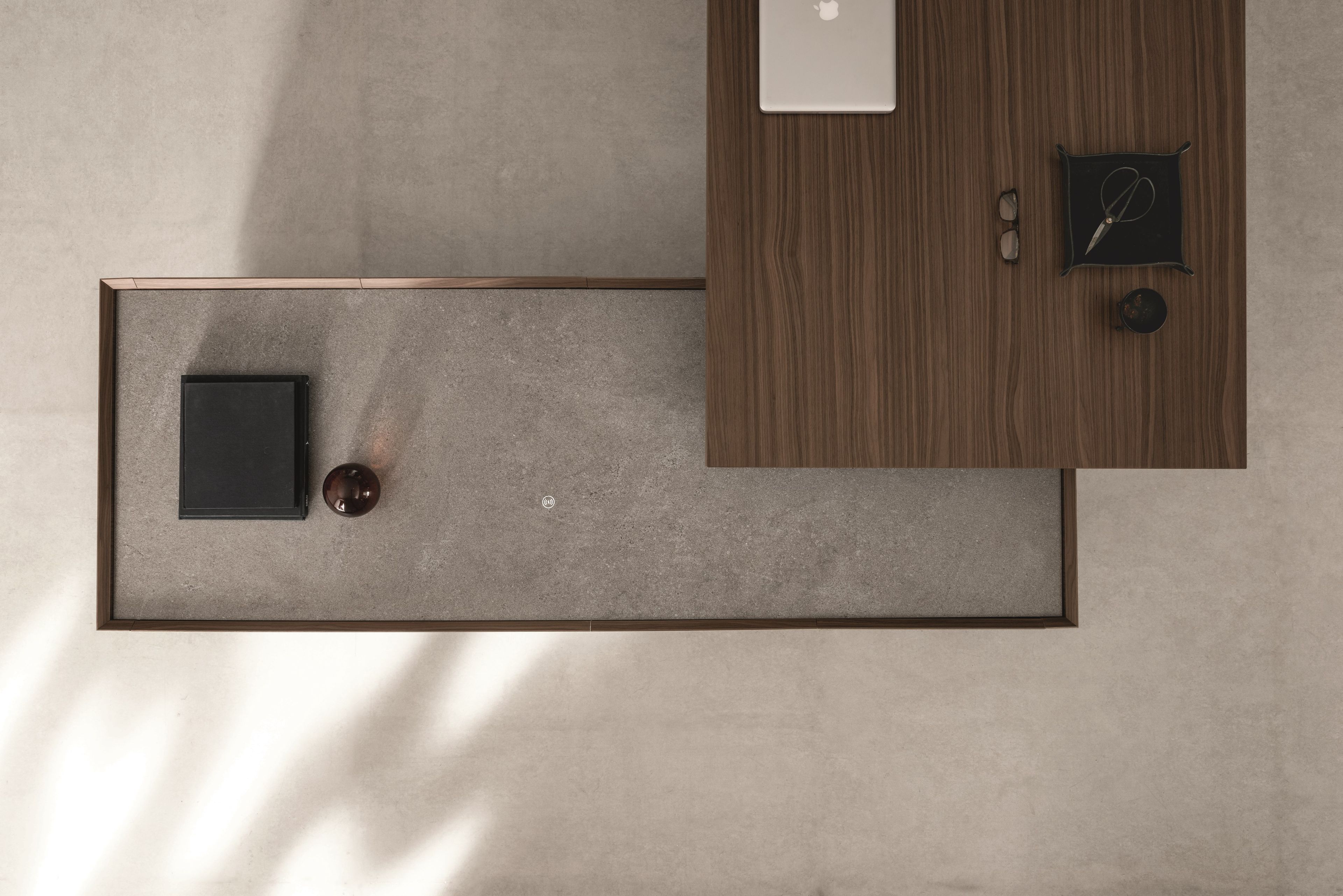 Прямоугольный деревянный угловой стол с ящиками Martex Kyo ARCH-00077142 - Вид №3