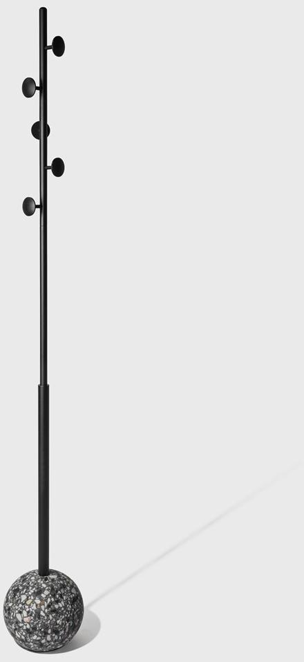 Bentu Design Вешалка из алюминия с основанием из венецианского терраццо 8 C245550  - Вид №5