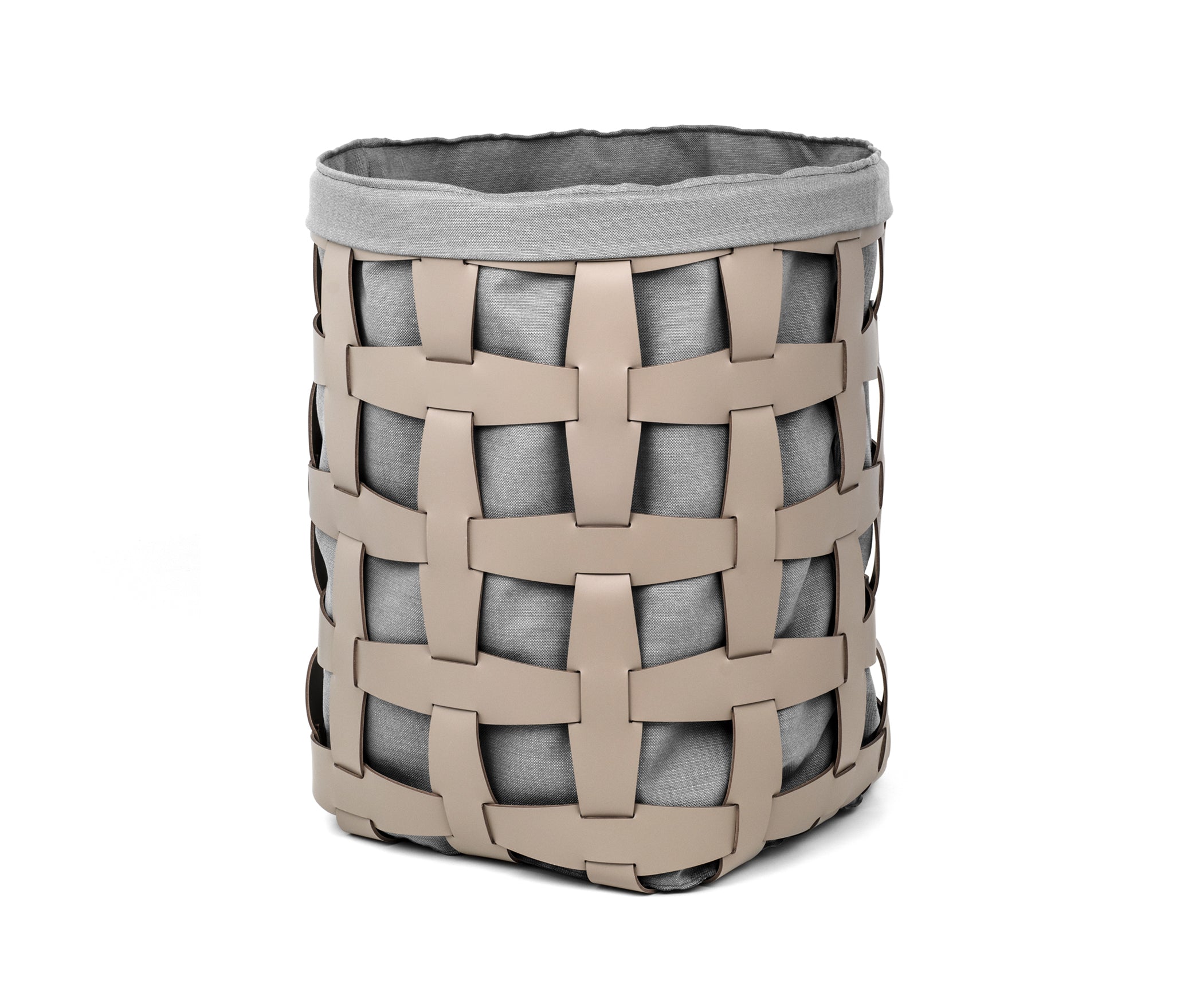 Корзина с крючком - 35X35H43,5 см / регенерированная кожа_camel Pinetti 00.0191.082.011 - Вид №5