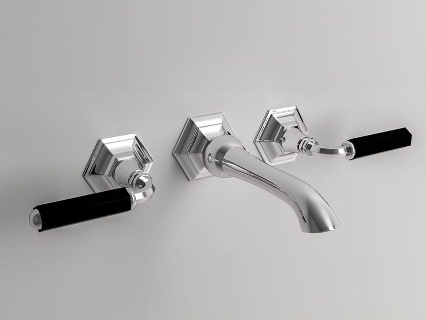 Настенный смеситель для раковины с 3 отверстиями Park Avenue Dark Black ARCH-00139255