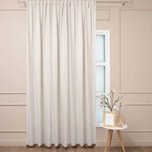 Штора Калифорния бежевая 200×280 см с лентой и скрытыми петлями 89433206